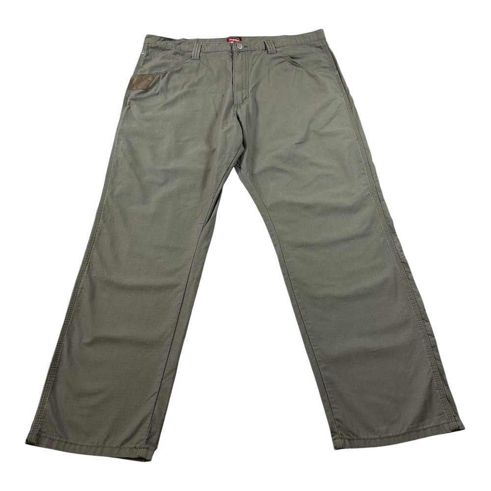 Wrangler Workwear Pants Mens 40x30 Army Green Cotton Utility Carpenter Work